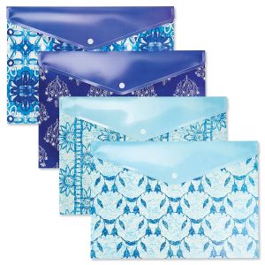 Blue Flora Snap Folders