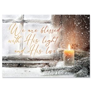 Let Your Heart Be Light Religious Christmas Cards