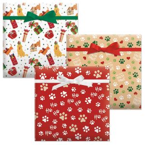 Trio Paws Gift Wrap Sheets