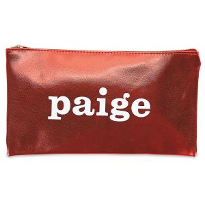 Red Personalized Shiny Cosmetic Bag