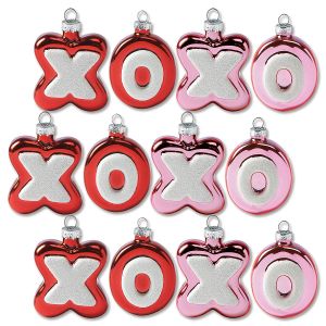 Glass XO Ornaments