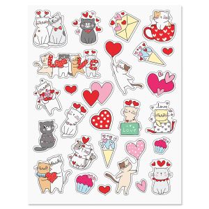 Cats & Hearts Stickers