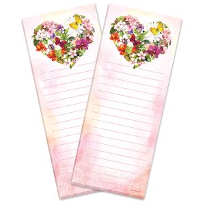 Floral Heart Shopping List Pads