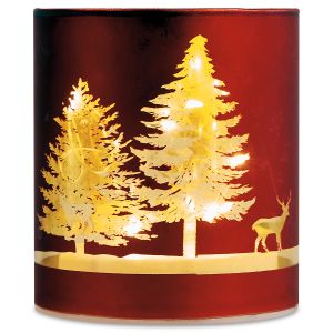 LED Red Forest 6" Pillar