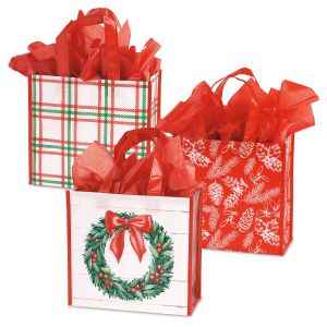 Modern Holiday Medium Gift Tote Bags