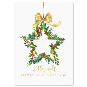 Shining Star Deluxe Personalized Christmas Cards