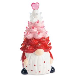 LED Ceramic Valentines Gnome Tree