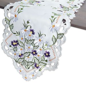 Daisies Cutwork Table Runner