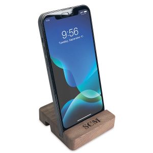 Walnut Personalized Cellphone Stand