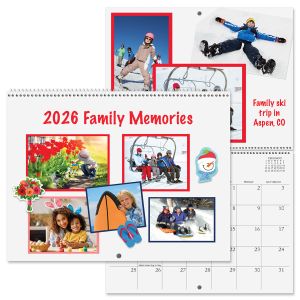 White Pages Scrapbooking Wall 2026 Calendar