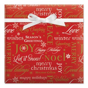 Good Tidings Jumbo Rolled Gift Wrap