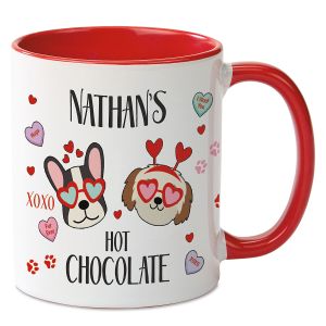 Valentine's Hot Chocolate Personalized Dog Mug