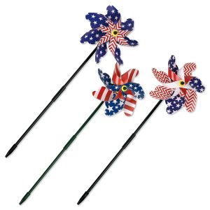 Patriotic Stars & Stripes Pinwheels