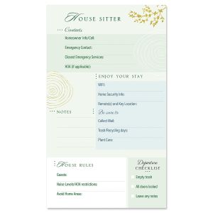 House Sitter Guide Memo Pads