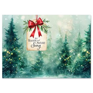Heaven & Nature Sing Christmas Cards - Personalized