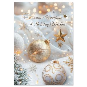 Golden Adornment Christmas Cards - Nonpersonalized