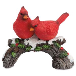 Cardinals on Snowy Branch Figurine