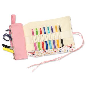 Floral Butterfly Roll Up Case