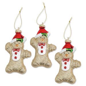 Glass Gingerbread Ornaments