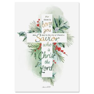 Christmas Cross Christmas Cards - Personalized