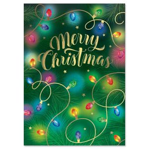 Christmas Lights Deluxe Christmas Cards - Nonpersonalized