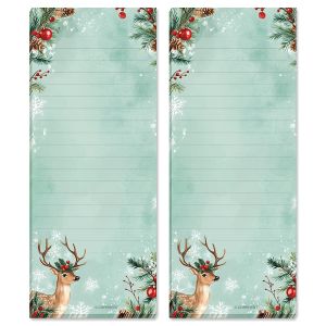 Reindeer Christmas Floral List Pads - BOGO