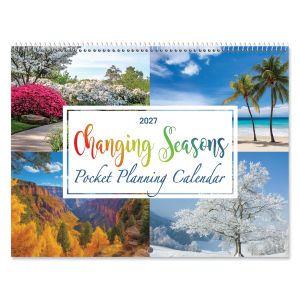 2027 Changing Seasons Big Grid Planning Calendar with Pockets