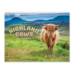 2027 Highland Cows Wall Calendar