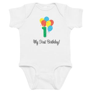 My First Birthday Baby Bodysuit Bodysuit Romper