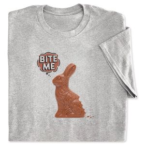 Chocolate Bunny Bite Me T-Shirt - X Large