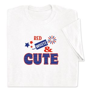 Red, White & Cute Kids T-Shirt - Large