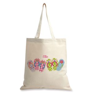 Flip Flops Personalized Canvas Tote