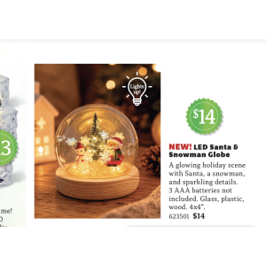 LED Santa & Snowman Globe