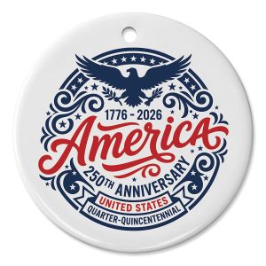 250th America Round Ornament
