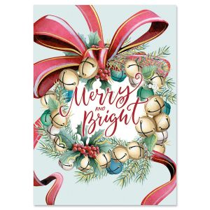 Festive Wreath Deluxe Christmas Cards - Nonpersonalized