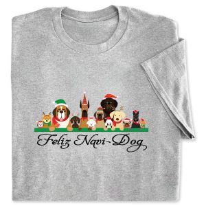 Feliz Navi Dog Grey Adult T-Shirt