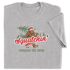 Squatchin' Through The Snow Adult T-Shirt
