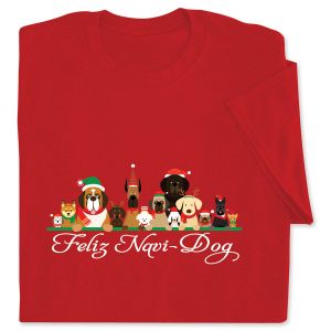 Feliz Navi Dog Red Adult T-Shirt