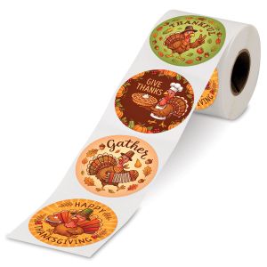 Turkey Time Rolled Stickers