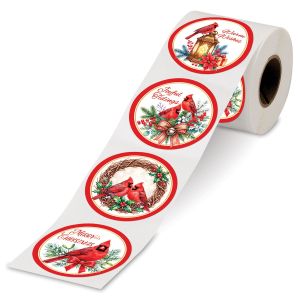 Cardinal Rolled Stickers