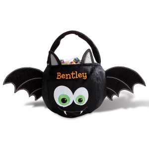 Personalized Halloween Bat Treat Basket
