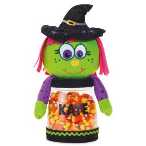 Personalized Halloween Witch Treat Jar