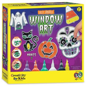 Easy Sparkle Halloween Window Art