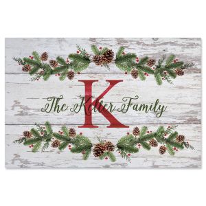 Christmas Pine Personalized Doormat