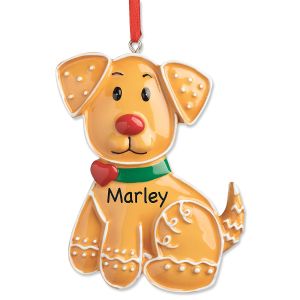 Dog Personalized Gingerbread Ornament