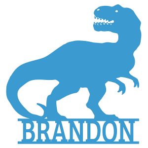 Blue T-Rex Personalized Wooden Plaque