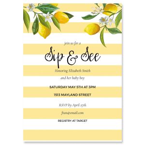 Life and Lemons Personalized Shower Invitations - Light Weight Stock