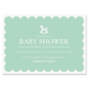 Rocking Horse Personalized Shower Invitation - Light Weight Stock