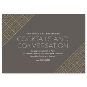Brilliant Triangle Personalized Scallop Invitation - Light Weight Stock