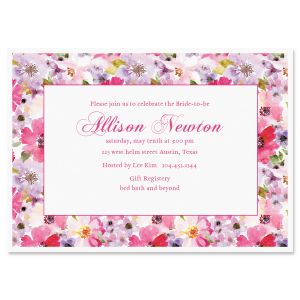 Bountiful Floral Personalized Invitation - Light Weight Stock